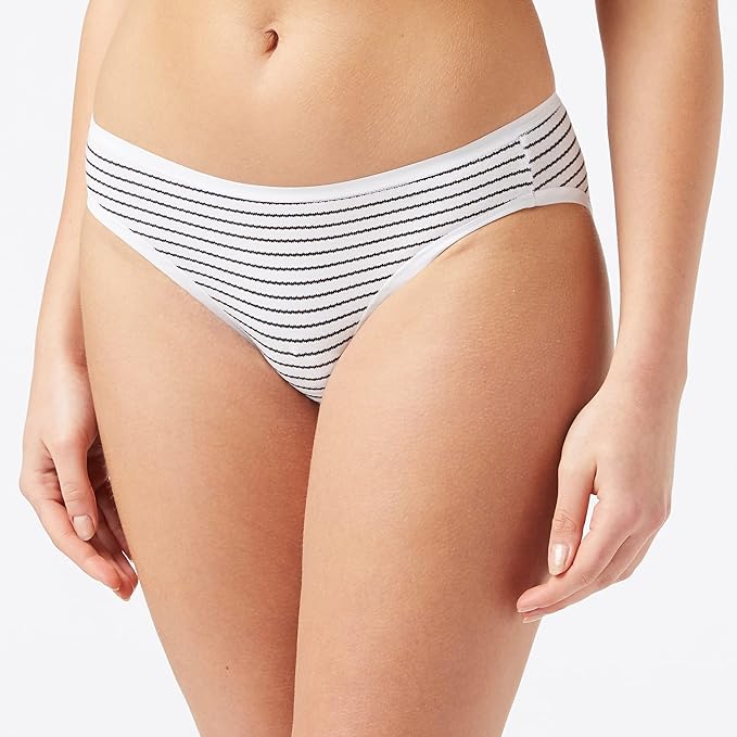 Amazon Essentials Women's Breathable Cotton Bikini Brief Underwear with Full Coverage, Multipacks