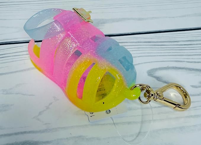 Bath and Body Works Yellow, Blue, Pink Jelly Shoe Pocketbac Hand Sanitzer Holder