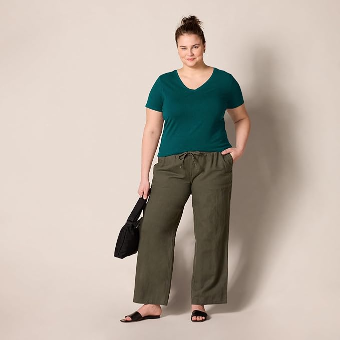 Amazon Essentials Women's Regular-Fit Short-Sleeve T-Shirt (Crewneck and V-Neck Options), Multipacks