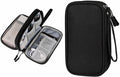 Portable Waterproof Double Layers All-in-One Storage Bag, Travel Cord Organizer，Electronics Accessories Organizer Pouch Bag for Accessories,Charger, USB Cable, Gadget (black)