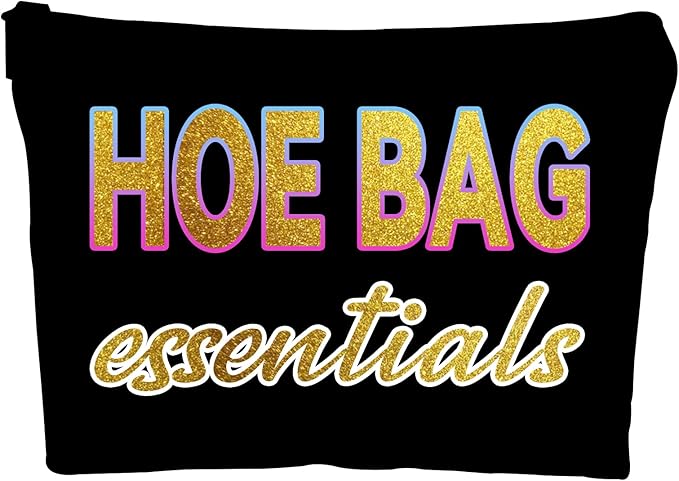 ZUYUROU Funny Gifts for Women, Friends, Hostess Gift Ideas Cool Gifts for Women Girls Birthday Gift Ideas Gag gifts Girls Weekend Overnight Fun Makeup Travel Bag Cosmetic Bag - Golden
