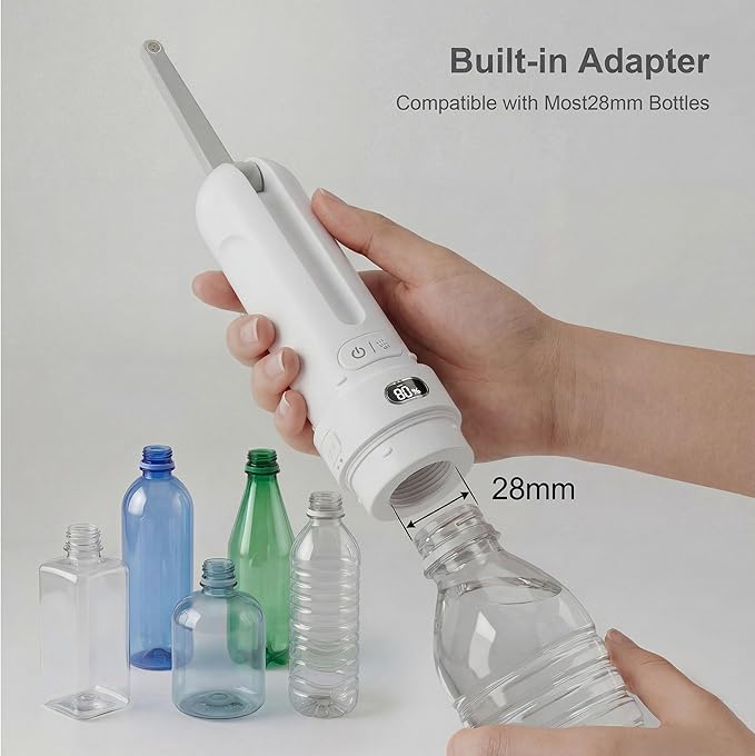 Portable Bidet for Travel | Bathroom - Rechargeable Electric Bidet Sprayer with 3 Pressure | Waterproof for Ultimate Personal Hygiene Cleaning at Home Office and Camping (White)
