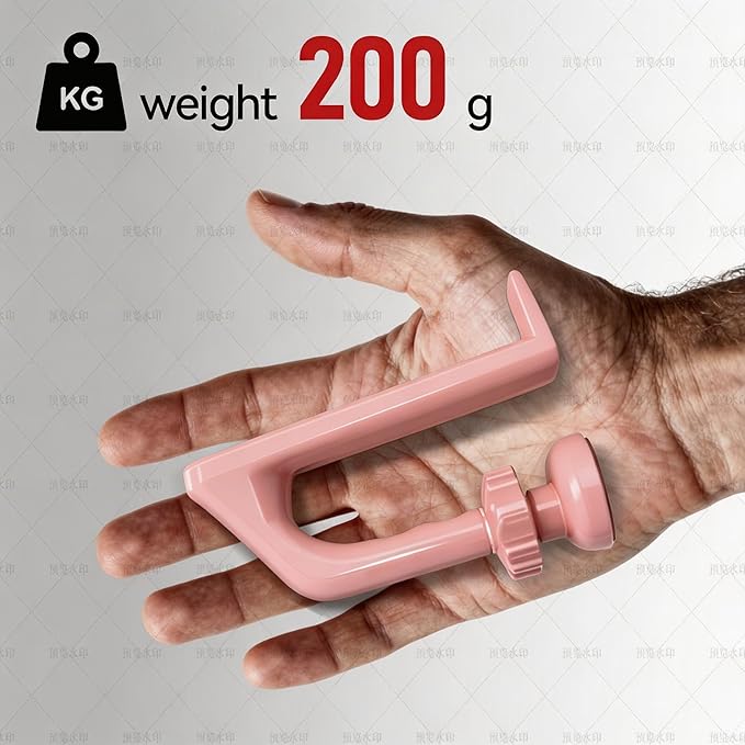 Portable Door Stopper, Aluminum Alloy Anti-Slip Safety Device, Suitable for Personal Protection During Travel or Apartment Living. (Pink)