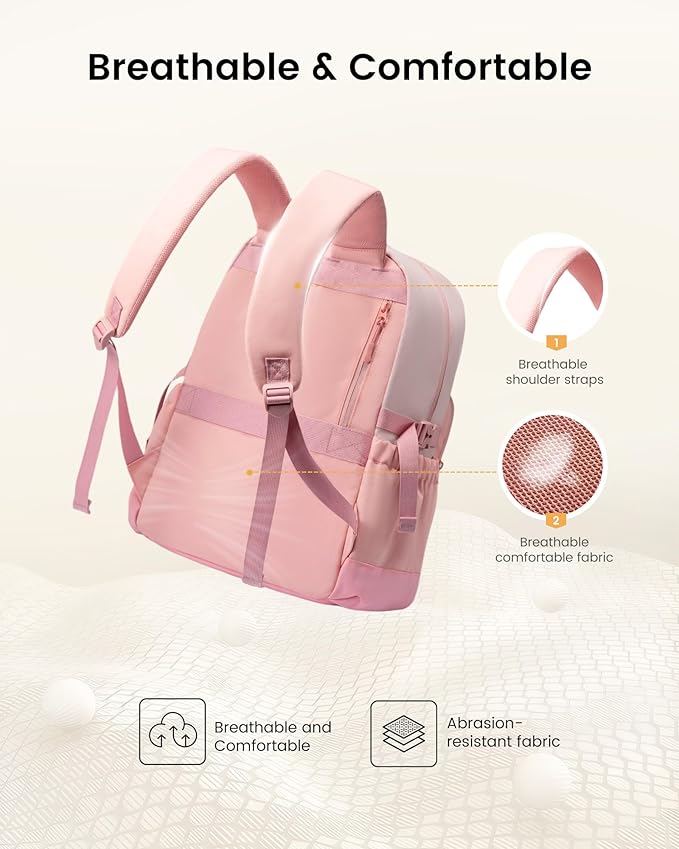 LOVEVOOK Laptop Backpack for Women with Stanley Cup Holder,15.6 Inch DIY Design Travel Work Backpack Computer Laptop Bag,Waterproof Nurse Teacher College Backpack Purse,Gifts for Women Men,Beige-Khaki