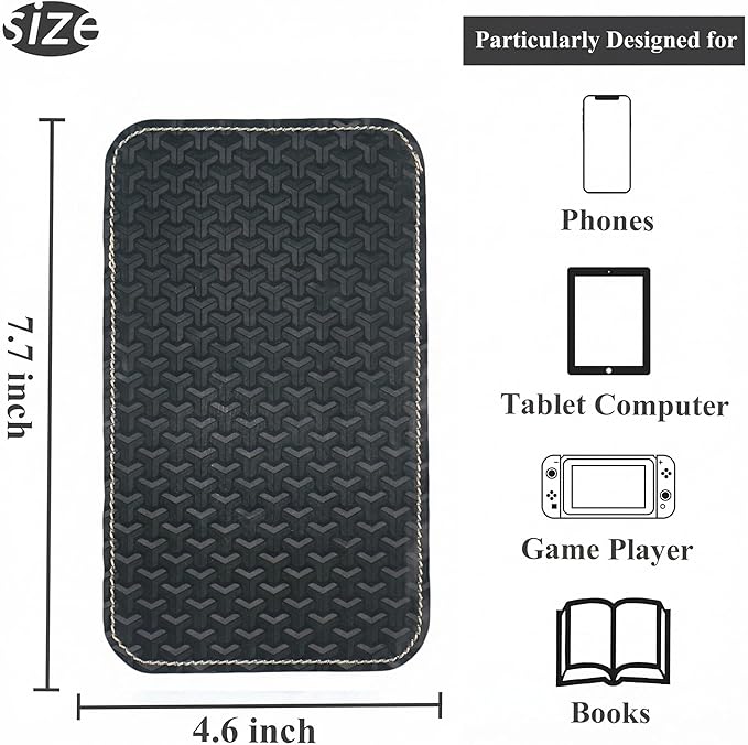QIELIZI Airplane Travel Essentials for Flying Flex Flap Cell Phone Holder & Flexible Tablet Stand for Desk, Bed, Treadmill, Home & in-Flight Airplane Travel Accessories(1-Triangle Black)