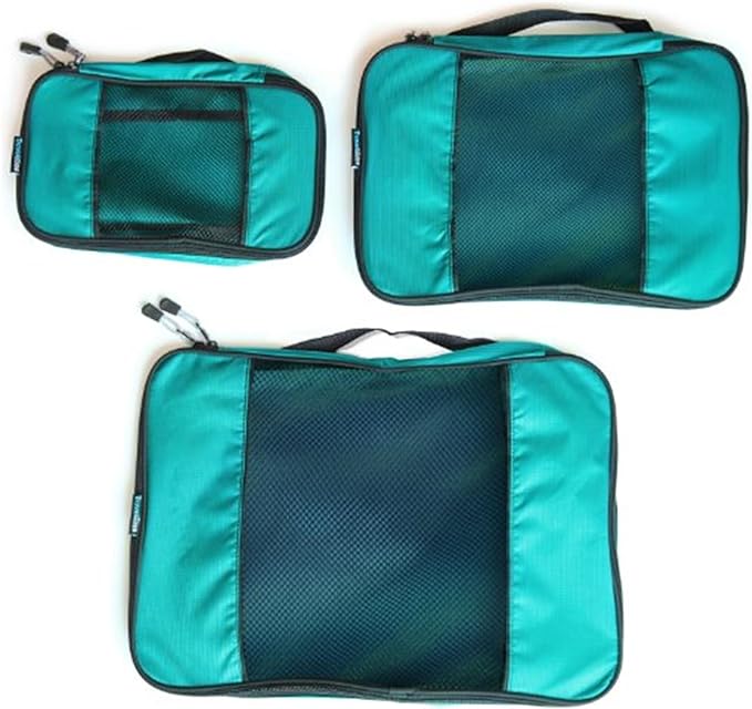 TravelWise Packing Cubes - 3 Piece Set (Teal)