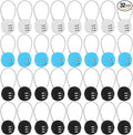Moxweyeni 32 Pack Combination Wire Lock 3 Digit Small Combo Luggage Number Cable Padlock Outdoor Waterproof Resettable Lock for School Gym Locker Travel Backpack Suitcase Storage (Black,Silver,Blue)