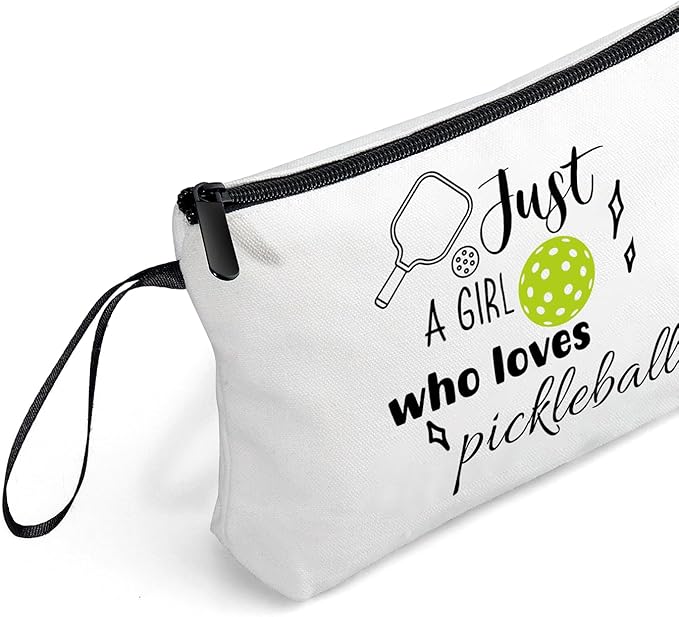 Pickleball Gifts for Women Teen Girl Pickle Ball Lover Team Club Accessories Party Funny Makeup Cosmetic Bag Birthday Gifts for Sister Teenager Cousin Graduation