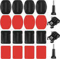 18 Set Helmet Adhesive Sticky Mount, Compatible with GoPro Hero 10/9/8/7, Fusion, 6/5/4, Session, Action Camera