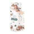 JumpOff Jo Extra Long Nap Mat for Kids - Cozy Kids Rest Mat with Removable Pillow and Ultra Soft Blanket for Preschool, Daycare, and Sleepovers - Octopus Treasure