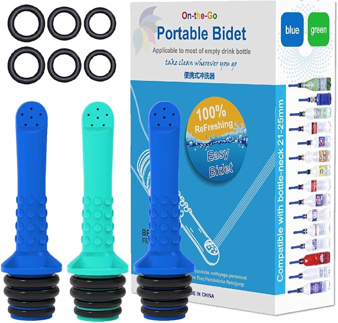 3pcs Portable Bidet for Toilet or Travel, Compatible with Every Bottle, Ecological, Mini, Elderly, Sprayer, Bio, Personal, Handheld, Personal Hygiene Care for Toilet or Washing