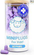 MiniPlugs - Earplugs for Kids (Age 4-9) Skin-Safe Lab Tested Extra Small Ear Plugs for Kids, Children's Ear Plugs for Sleeping, Slim Fit Toddler Earplugs Noise Reduction, Child Concert Protection