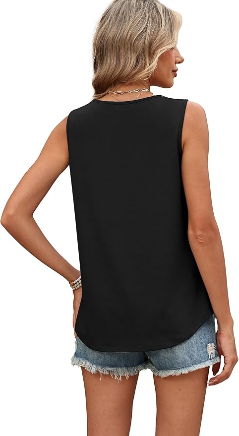 WIHOLL Tank Tops for Women Summer Outfits 2026 Crewneck Spring Casual Sleeveless Shirts Blouses Clothing