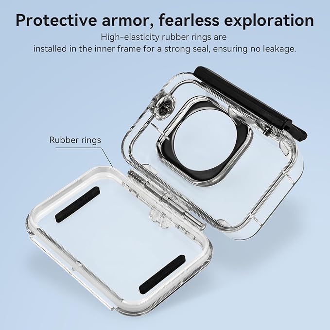 UTEBIT Underwater Waterproof Case for DJI Osmo Action 6 Camera, 196FT/60M Protective Diving Housing with Camera Handle Mount, Quick Release Interface Protective Cover with Float Stick Accessory Kit