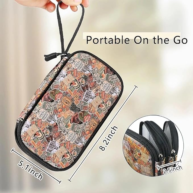 COSHAYSOO Electronics Travel Organizer Tech Bag Charging Cords Case USB Cable Charger Accessory Car Pouch, Practical Trip Gifts for Women Beach Vacation Airplane Cruise Traveling Essentials Scenery