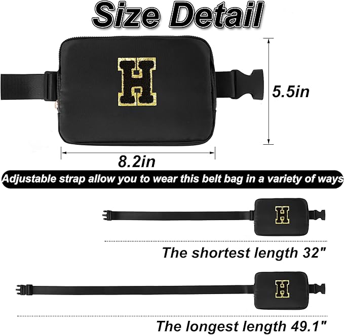 Uygafly Father's Day Gift - Personalized Crossbody Bag | Black