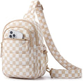 BAGSMART Small Sling Bag for Women, Puffer Crossbody Bag Purses Hobo Handbag Fanny Packs for Travel Hiking