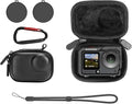 AMAZEAR Carry Case for DJI OSMO Action 6 Accessories, Action6 Portable and Compact Travel Bag Hard Leather Case with Soft Inner for Protection, Storage (Must Be Used with a Metal Cage), Black