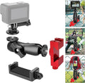 Fence Mount for Gopro, Aluminum Phone Fence Mount Compatible with Gopro, Mevo Start, Smartphone, Action Camera, Insta360, Game Changer Mounting Kit for Baseball, Softball, Tennis, Football Recording