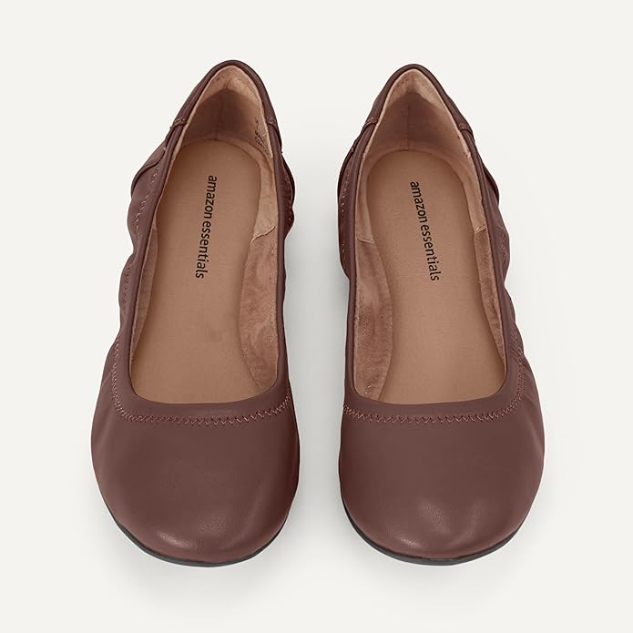 Amazon Essentials Women's Belice Comfortable Slip-On Ballet Flats Shoes