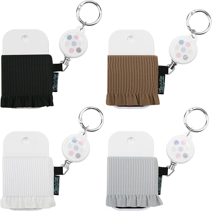 Beautyflier 4pcs Elastic Holder Sleeve for Touchland Power Mist Hand Sanitizer Spray, Cute Hand Sanitizer Holder for Gentle Mist, Glow Mist and Power Mist 1FL OZ, Best Gift for All Ages