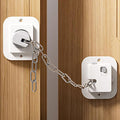 Child Proof Door Lock with Adjustable Strap, 3M Adhesive Safety Locks for Baby & Pets, No Tools Needed 4 Pack
