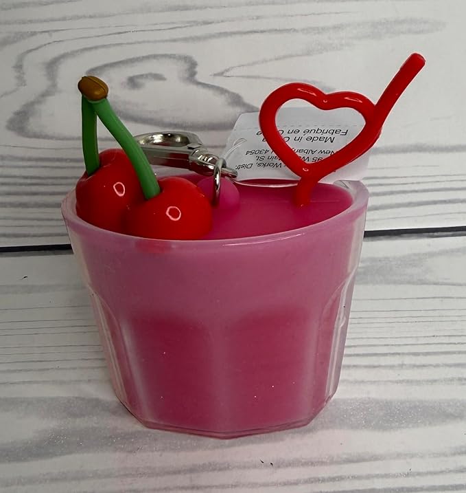 Bath and Body Works Red Cherry Cola Soda With Heart Straw Pocketbac Hand Sanitzer Holder