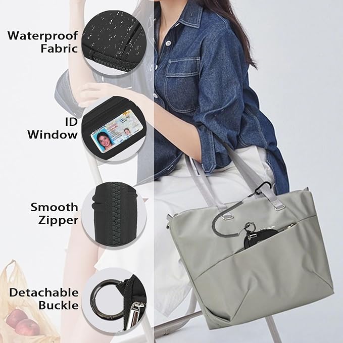 Prime Comfort Small Zip Wallet with Anti - Loss Tether, ID card package Holder, Student daily wallet, card bag, ID bag Holder (With Tether-Black)