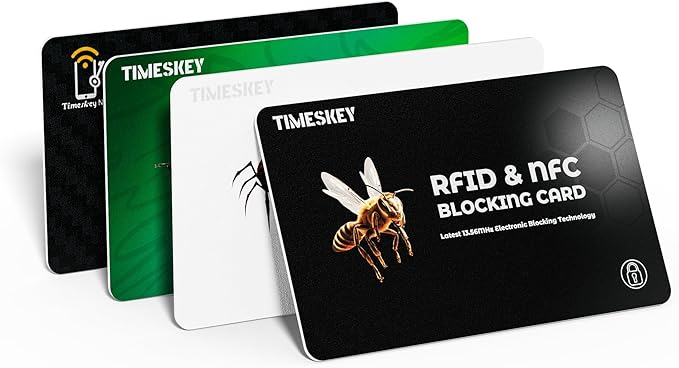 RFID Blocking Cards(8-Pack)–Ultra Thin Credit Card Protector for Wallet,Shields ID/Credit Card/Passport from Skimming–Durable Theft Cards