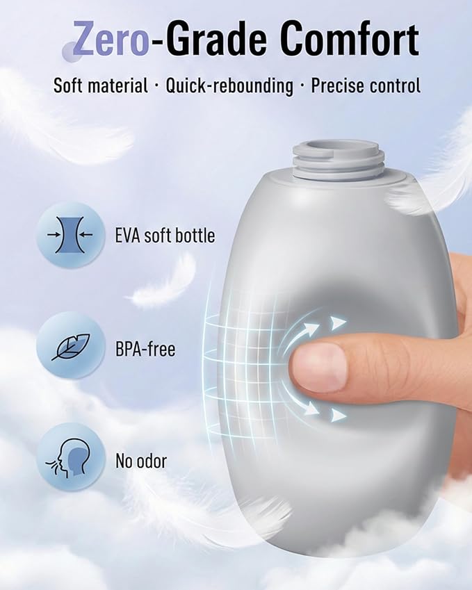 High Pressure Portable Bidet for Travel,Foldable Flip-Top Peri Bottle with Hook Ring,Handheld Bidet Sprayer for Personal Hygiene,BPA-Free,400ML Personal Toilet for Women Men Baby Cleaning(Gray)