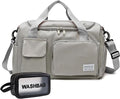 Small Gym Bag for Women, Travel Duffle Bag Carry On Weekender Bag with Shoe Compartment