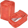Foldable Travel Shoe Bag, Waterproof Shoe Pouches Organizer with Handle Travel Packing Cubes -Fitting for Storing (Sneakers/Sandals/Fitness Shoes) 2 Pcs & Orange