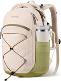 LOVEVOOK Everyday Laptop Backpack for Women & Men With Tumbler Holder,15.6 Inch Classic Travel Work College Teacher Carry on Backpack Purse,Waterproof Computer laptop Bag Hiking Backpack,Beige-Green