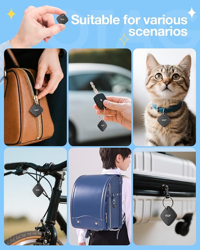 Air Tags for Android,Air Tags-4 Pack Android,2 Year Battery Life,Air Tracker Tags with 4 Case,Google Find Trackers for Google'S Find Hub App,IP65 Waterproof Luggage Tracker for Keys,Wallets,Suitcases