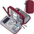 CAAORDKSO Electronic Organizer Travel Cable Accessories Bag, Case for Cable, USB, Cord, Charger, Phone, Power Bank, Earphone (Wine Red, Large)