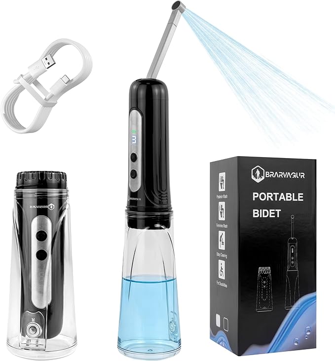 2026 Upgraded Portable Bidet for Travel – High-Pressure Electric Handheld Sprayer, 380ml, Rechargeable 800mAh Battery-Powered, for Women, Men & Babies