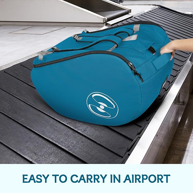 YOREPEK Padded Car Seat Travel Bag for Airplane, Compatible with Doona, Fit for Evenflo Shyft DualRide without Base, Infant Car Seat Bags with Lockable Zipper, Gate Check Stroller Bag for Baby Travel