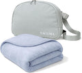 Travel Blanket Airplane – Ultra Soft Flannel 40”x60”, Compact & Lightweight with Organizer Bag, Cozy Travel Blanket for Flights, Road Trips, and Home Comfort
