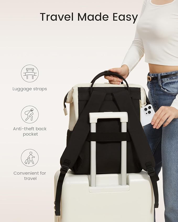 LOVEVOOK Laptop Backpack for Women, 17 Inch Work Business Backpacks Purse With Large Capacity