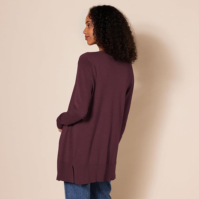 Amazon Essentials Women's Lightweight Long Sleeve Open-Front Cardigan Sweater (Available in Plus Size)