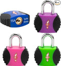 4 Pack Keyed Alike TSA Luggage Locks with PPR/ABS Body for Suitcase Backpack Carry-On Travel Accessories