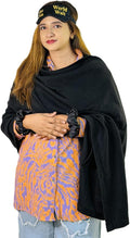 Wayfarer Shawl with Pouch | Voyagers Comfort Set with Luxury Travel Scarf, Eye Mask, Satin Scrunchies & Travel Pouch