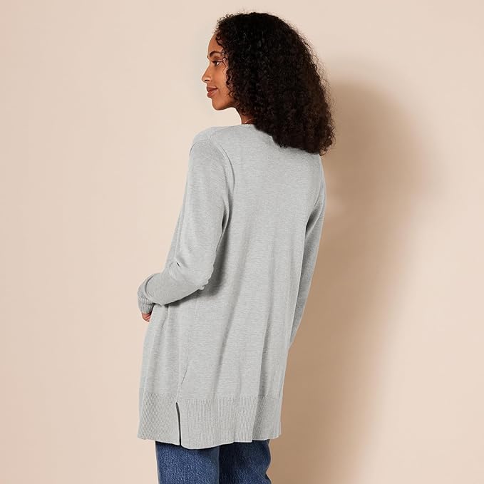 Amazon Essentials Women's Lightweight Long Sleeve Open-Front Cardigan Sweater (Available in Plus Size)