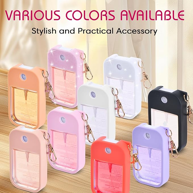 Silicone Case Compatible with Touchland Hand Sanitizer Spray, Protective Case for Spray 1FL. OZ., Sparkling Pink