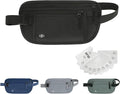 Money Belt for Travel, RFID Blocking, Hidden Money Belt, Passport Holder for Travel (Black)
