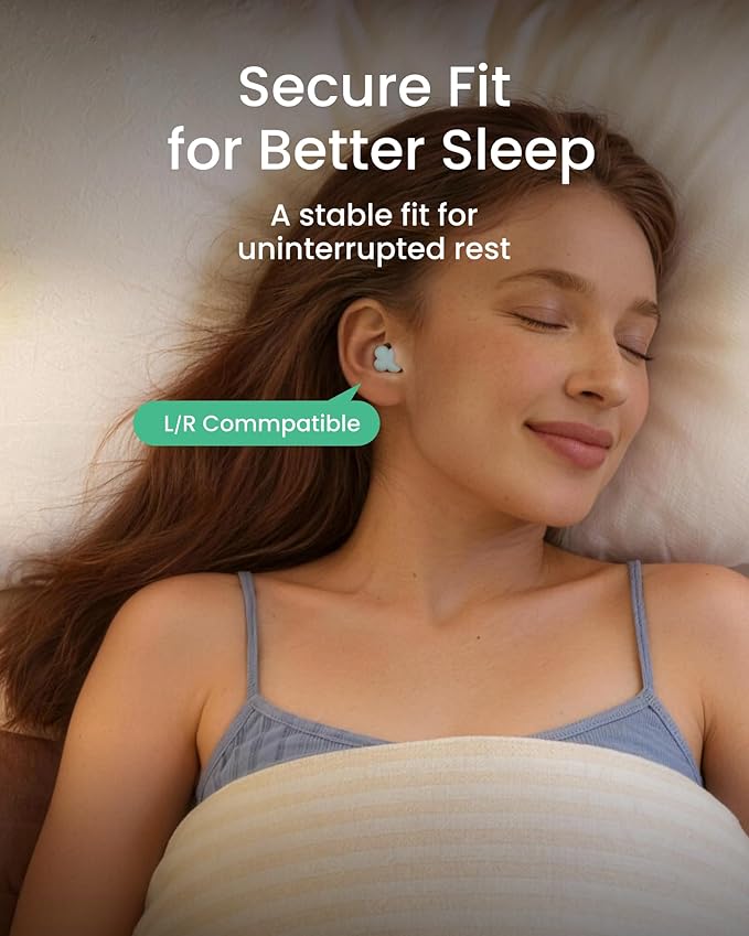 Bloom Ear Plugs for Small Ear Canals – Ultra-Comfy Patented Qufits Tips, Noise Cancelling, Reusable Silicone Earplugs for Sleeping, Study, Travel – Stylish Feminine Design (Aqua)