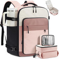 LOVEVOOK Travel Backpack for Women & Men, 40L Large Airline Approved Carry on Backpack for Travel, TSA Personal Item Travel Bag with 3 Packing Cubes, Waterproof Travel Essentials Bag fits 17" Laptop