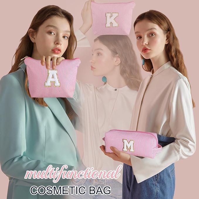 YOOLIFE Birthday Gifts for Girls, Mothers Day Gifts | Makeup Bag Cosmetic Bag Birthday Gifts for Girls Teacher Gifts Birthday Gifts for 3 4 5 6 7 8 9 10 11 12 13 Year Old Girls Pink J