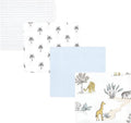 Hudson Baby Unisex Baby Cotton Flannel Receiving Blankets, Boy Safari World, One Size