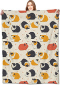 Guinea Pig Blanket Cute Animal Lovers Throw Blankets Gifts for Kids Girls Women Lightweight Soft Fleece Cozy for Sofa Couch Bed Room Travel Birthday Party Pet Decor 50x60in
